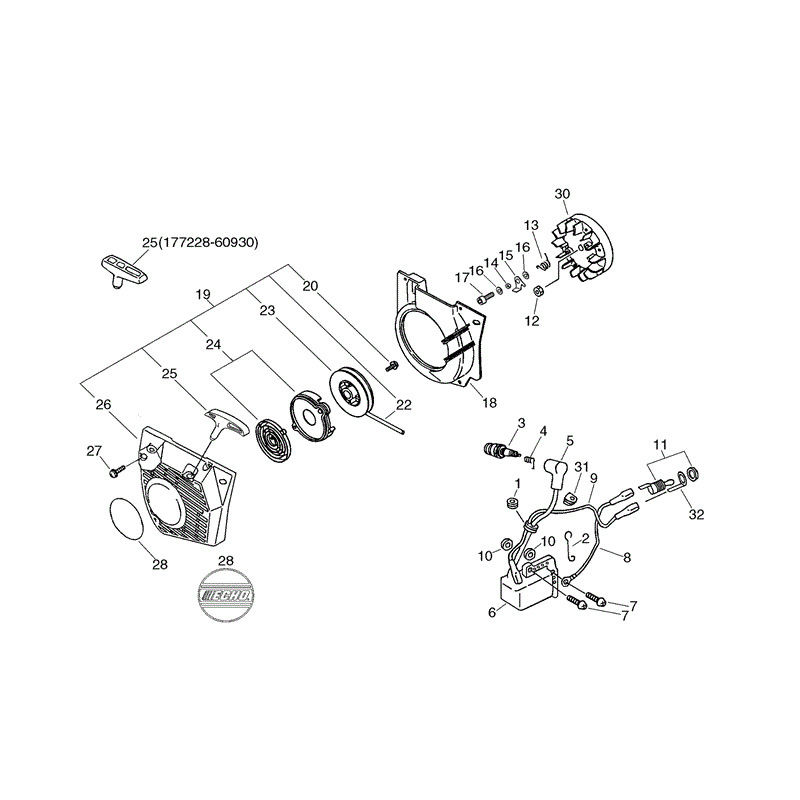 Echo CS-3500 Chainsaw (CS3500) Parts Diagram, Page 3
