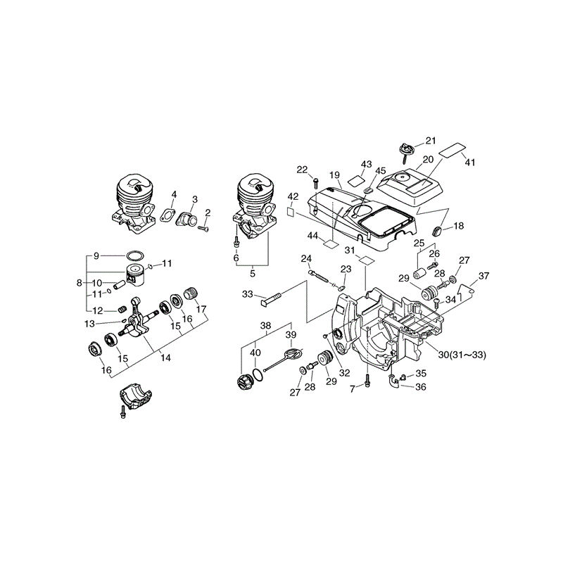 Echo CS-3700 Chainsaw (CS3700) Parts Diagram, Page 1