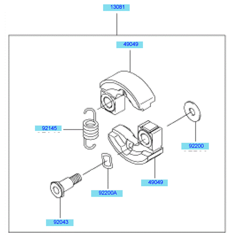 Kawasaki KBH27A  (HA027F-AS50) Parts Diagram, PTO Equipment
