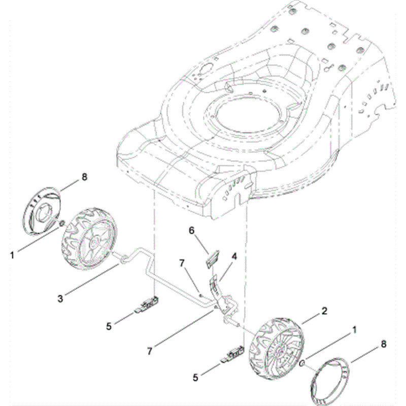 Hayter R48 Recycling (446) (446E280S00001 - 446E280S99999) Parts Diagram, Height-of-Cut and Front Wheel Assembly