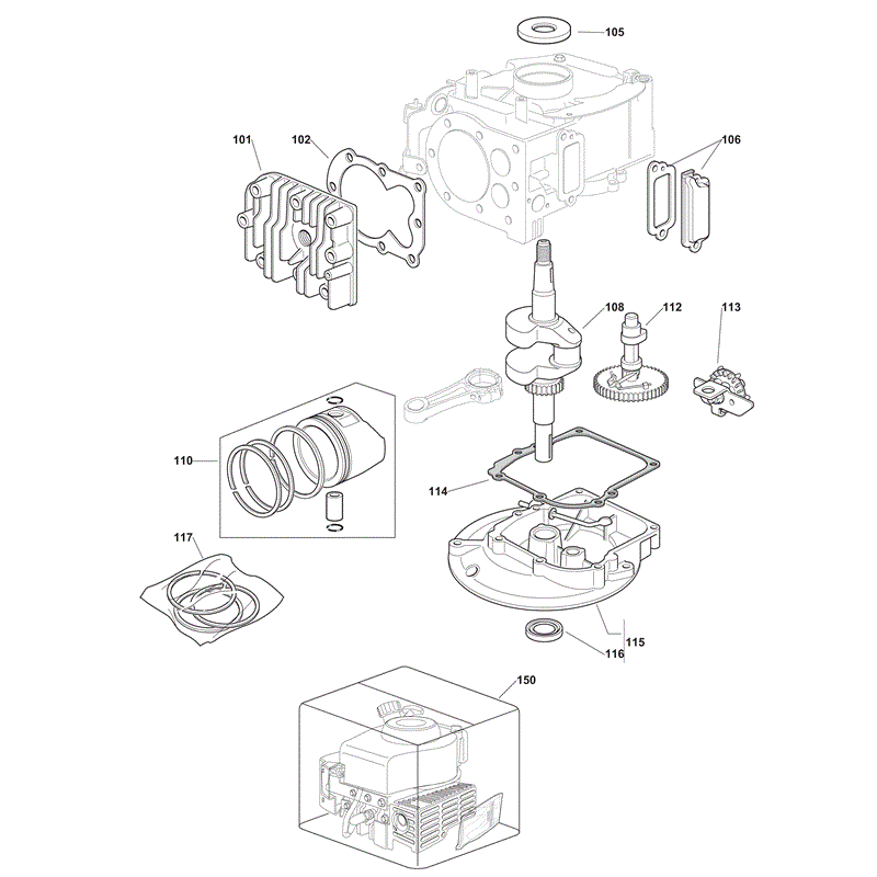 Castel / Twincut / Lawnking SV150-T (2012) Parts Diagram, Page 2