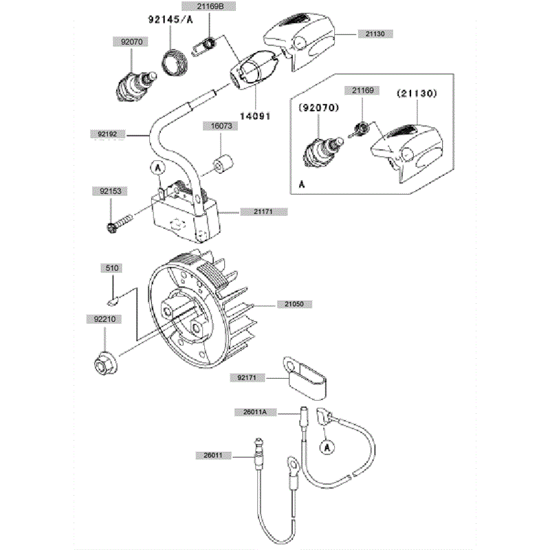 Kawasaki KCL525A (HK525A-AS50) Parts Diagram, Electric Equipment