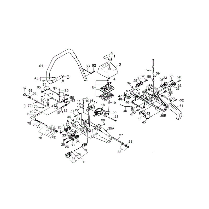 Echo CS-900EVL Chainsaw (CS900EVL) Parts Diagram, Page 2