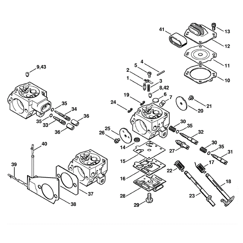 Stihl MS 440 Chainsaw (MS440 N) Parts Diagram, Carburetor HD-15C