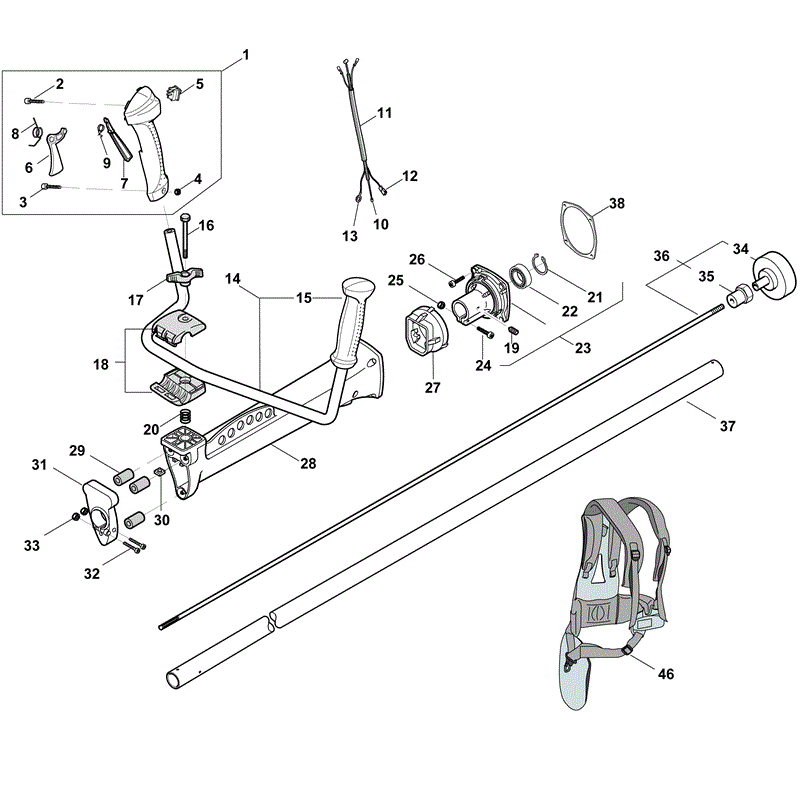 Mountfield MB 5102 Petrol Brushcutter [281721003/MO9] (2011) Parts Diagram, Page 2