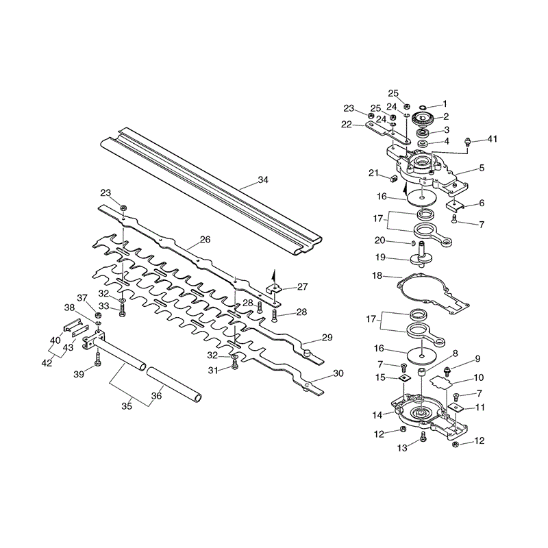 Echo HCA-2400 Telescopic Hedgetrimmer (HCA-2400) Parts Diagram, Page 7