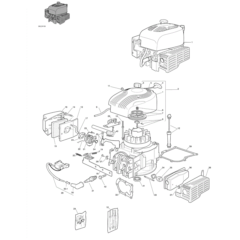 Mountfield RV150 Series 150 Engine (2006) Parts Diagram, Page 1