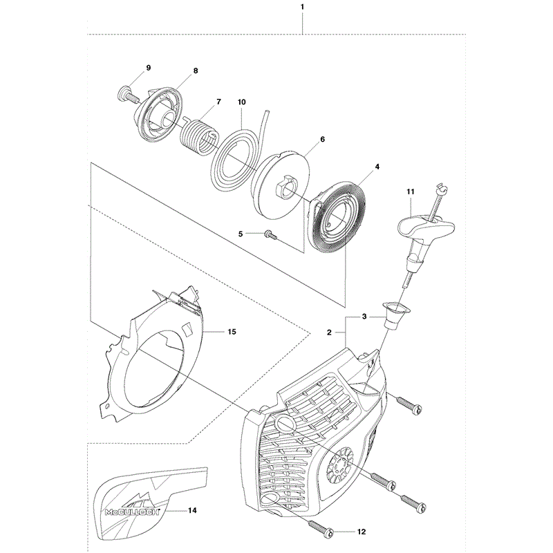 McCulloch CS410 (2011) Parts Diagram, Page 14