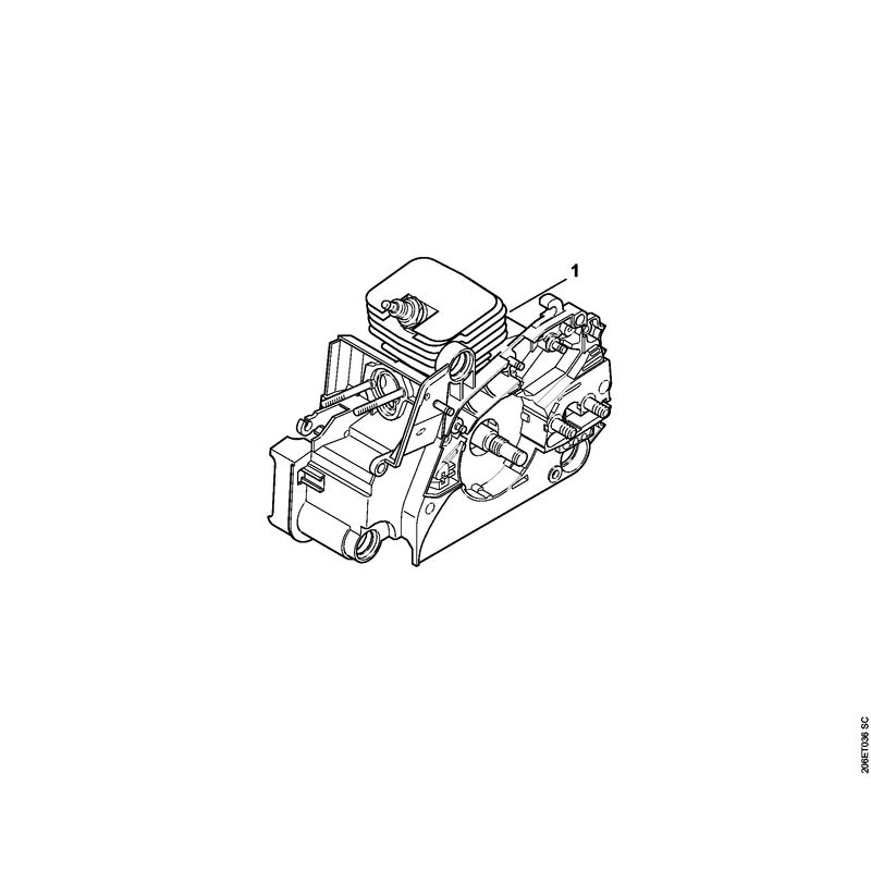 Stihl 018 Chainsaw (018C) Parts Diagram, Position of serial number