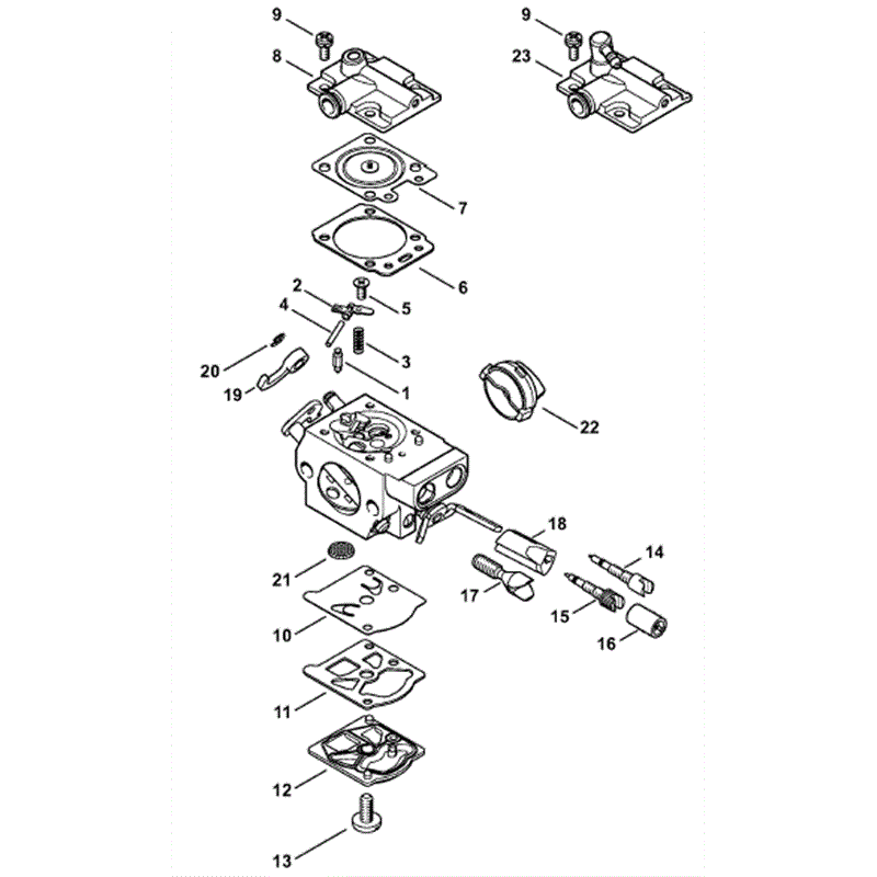 Stihl MS 231 Chainsaw (MS231 Z) Parts Diagram, Carburetor WTF-2