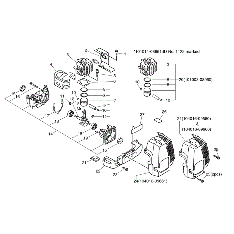 Echo PB-2400 (PB-2400) Parts Diagram, Page 1