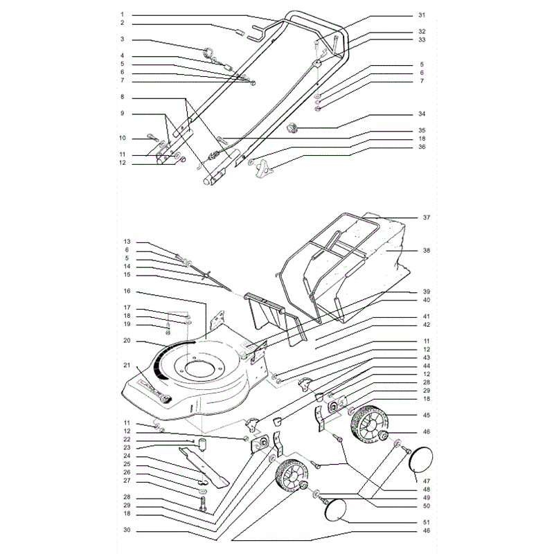 Mountfield Laser Delta (MPR10098-100) Parts Diagram, Page 1
