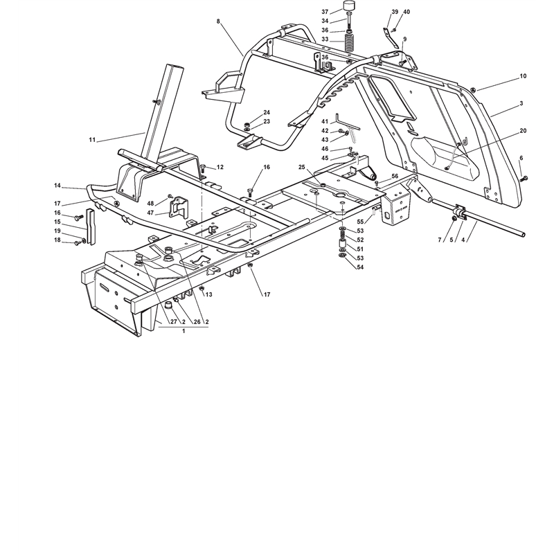 Mountfield 1228M Ride-on (299981233-M08 [2008]) Parts Diagram, Chassis