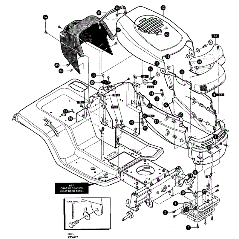 Hayter 19/40 (146R001001-146R099999) Parts Diagram, Front Chassis Assembly