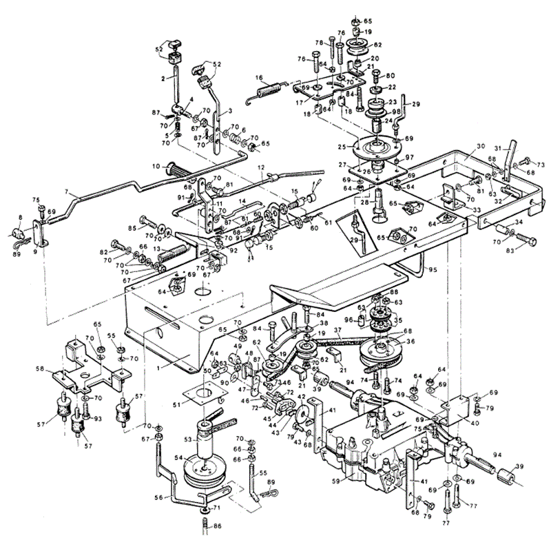 1987 S-T & D SERIES WESTWOOD TRACTORS (1987) Parts Diagram, 1986/87 Mk4 Tractor Under framing