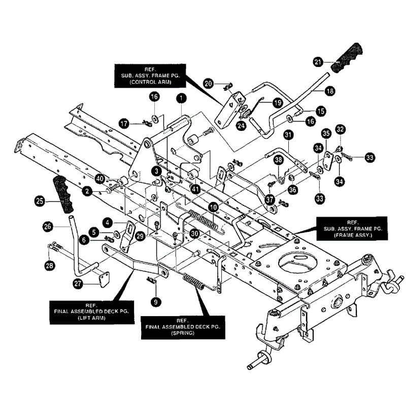 Hayter 19/40 (146R001001-146R099999) Parts Diagram, Mower Suspension Assembly