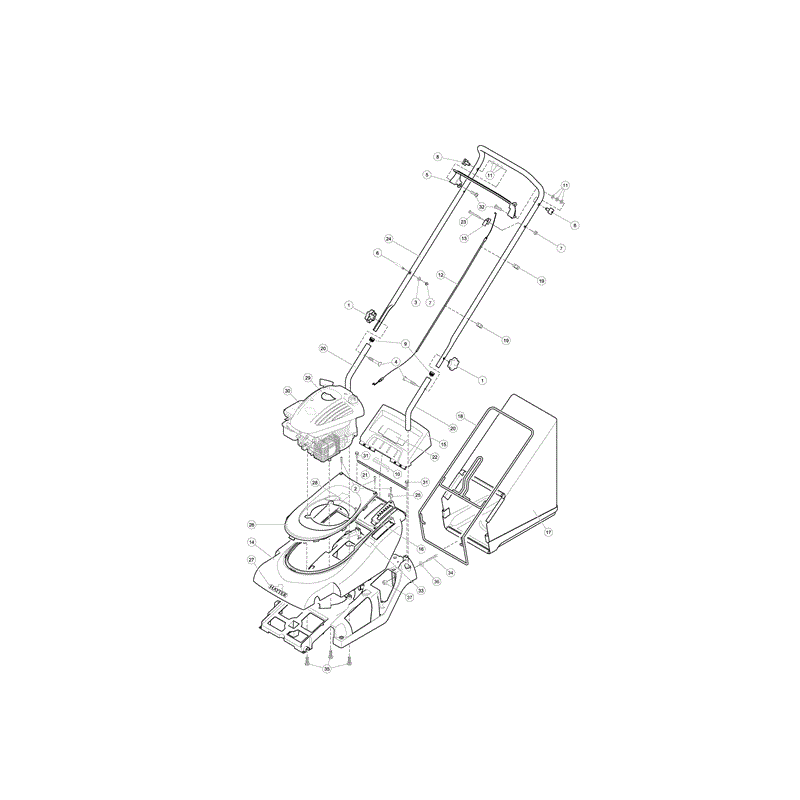 Hayter Spirit 41 Wheeled Lawnmower (616) (616) Parts Diagram, Page 1