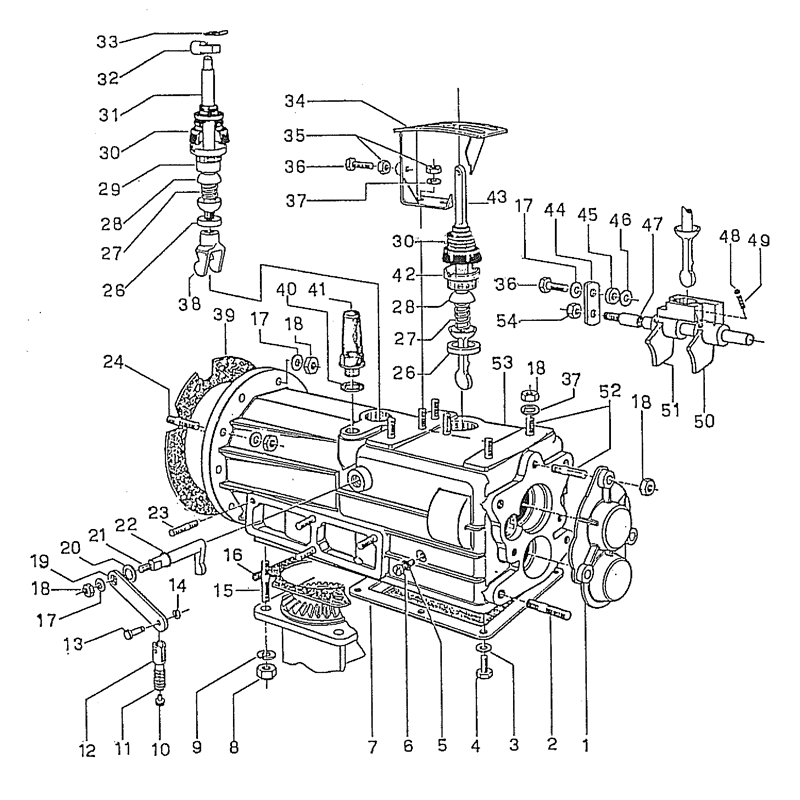 Bertolini 211 (211) Parts Diagram, change gear box
