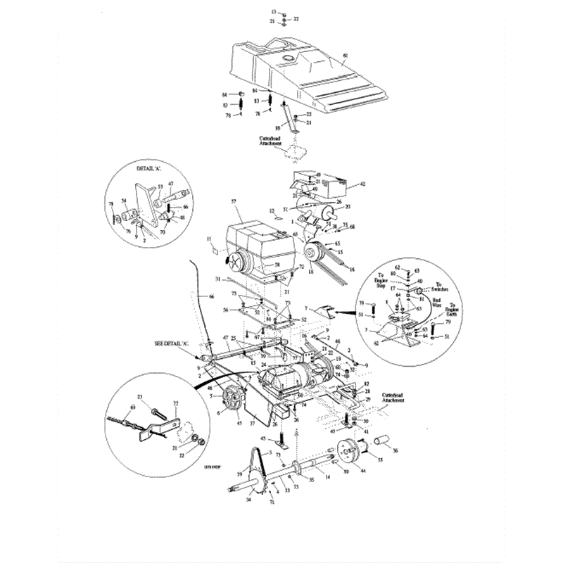 Hayter Condor (511N) Parts Diagram, Mainframe Assy