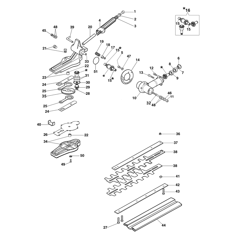 Oleo-Mac BC 241 HL (BC 241 HL) Parts Diagram, Hedgetrimmer