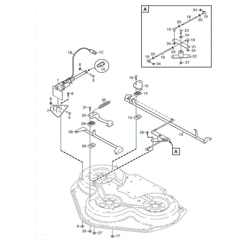 Stiga 110cm Combi Electric Deck  (2010) Parts Diagram, Page 4