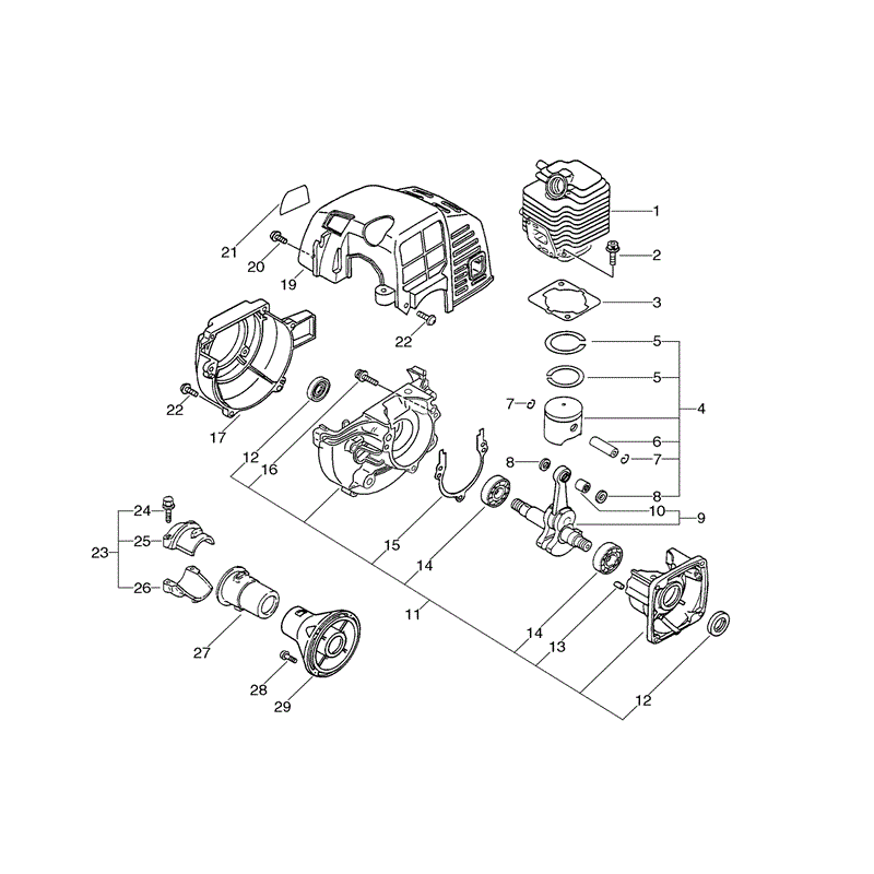 Echo SRM-2305 (SRM-2305) Parts Diagram, Page 1
