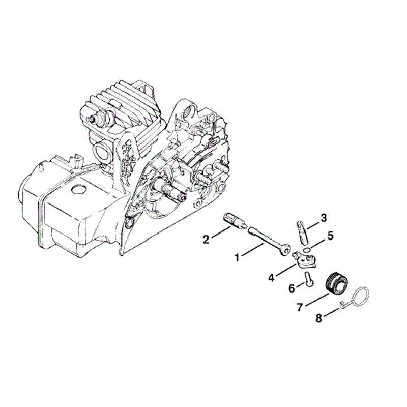 Stihl MS 250 Chainsaw (MS250 Z) Parts Diagram, Oil Pump