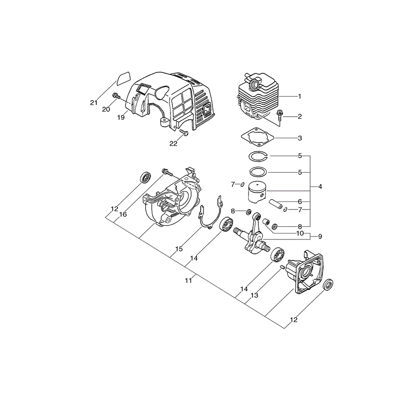 Echo SRM-250 (SRM-250) Parts Diagram, Page 1