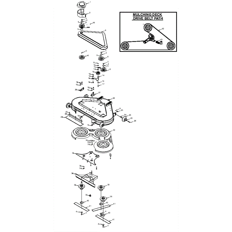 Westwood 44" Combi  Deck (COMBI 44"  DECK) Parts Diagram, Page 1