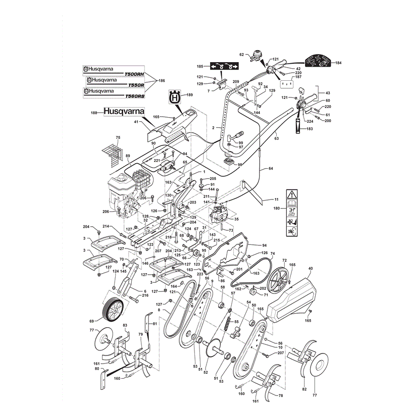 Husqvarna  T560RS (2010) Parts Diagram, Page 1
