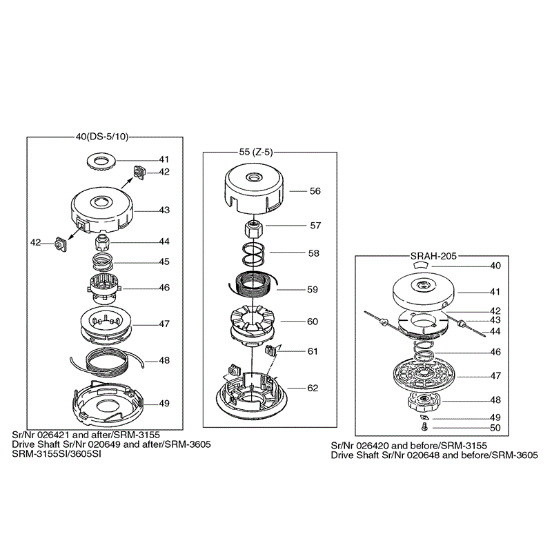 Echo SRM-3155 (SRM-3155) Parts Diagram, Page 15