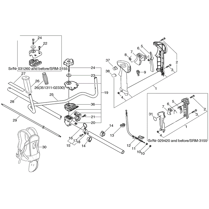 Echo SRM-3155 (SRM-3155) Parts Diagram, Page 9