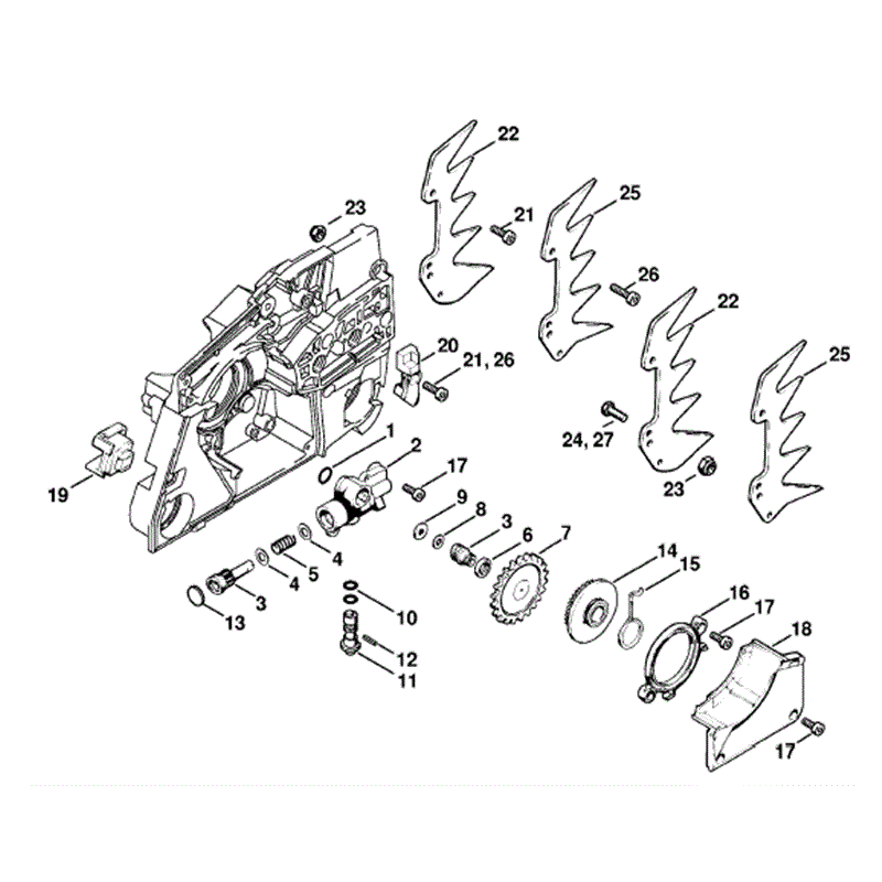 Stihl MS 880 Chainsaw (MS880) Parts Diagram, Oil pump