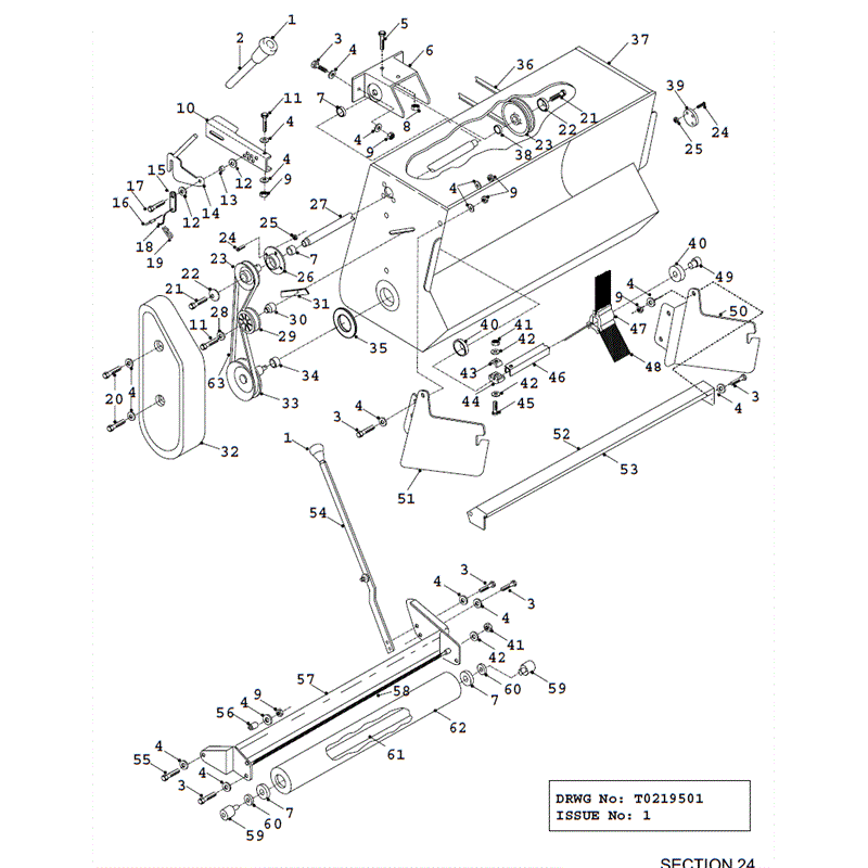 Countax K Series Lawn Tractor 1995 (1995) Parts Diagram, Powered Grass Collector 1995