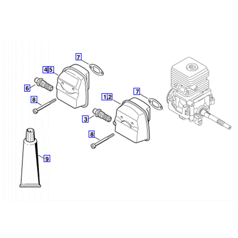 Stihl FS 55 Brushcutter (FS55) Parts Diagram, MUFFLER