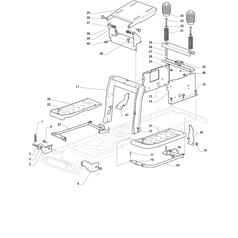 Castel / Twincut / Lawnking XDC140 (2012) Parts Diagram, Chassis