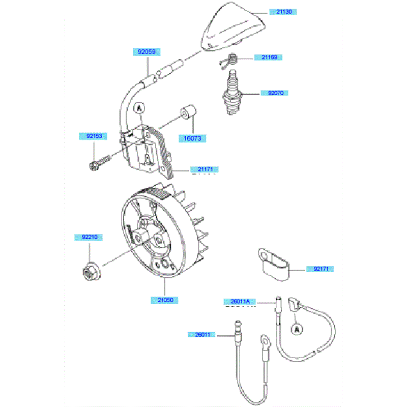 Kawasaki KBH27A  (HA027G-AS50) Parts Diagram, Electric Equipment