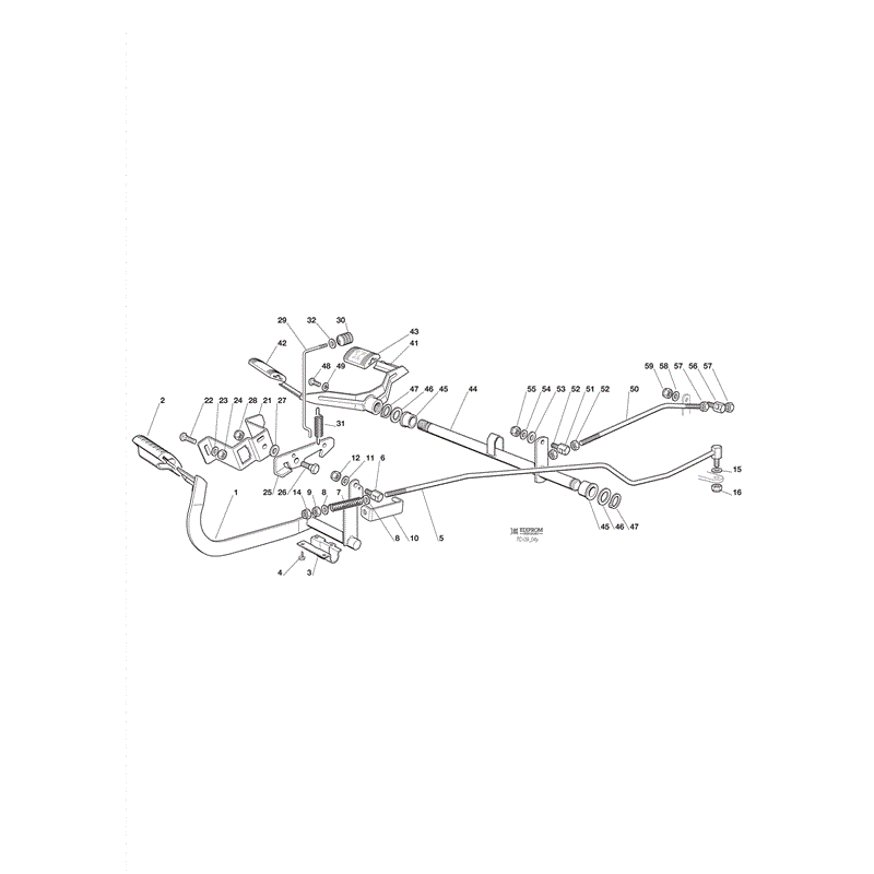 Castel / Twincut / Lawnking TCX16.5-102H (2010) Parts Diagram, Drive and Brake Controls