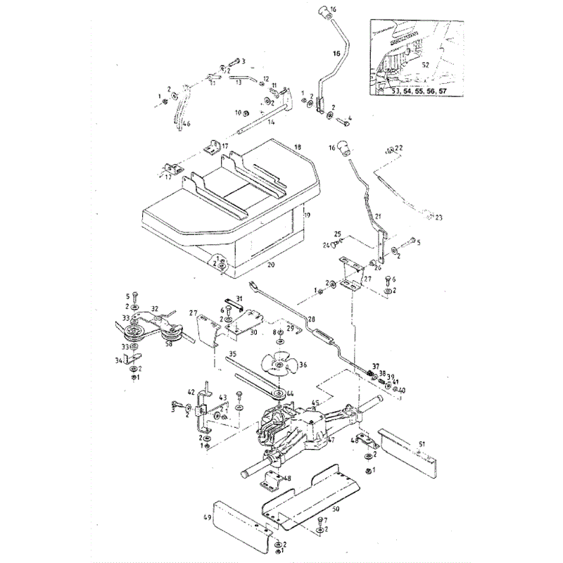 Hayter 15/38 (155N) Parts Diagram, Sullivan Transmission Assembly