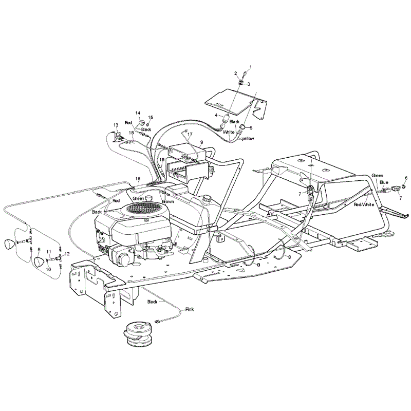 Hayter RS14/82 (14/32) (148C001001-148C099999) Parts Diagram, Electrics