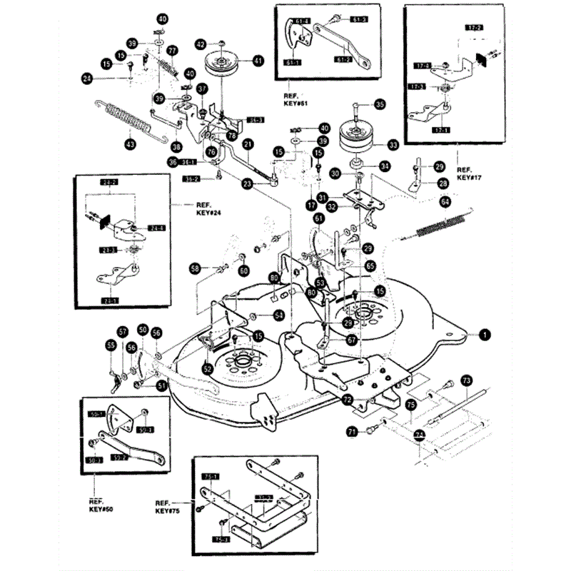 Hayter 13/40 (144S001001-144S099999) Parts Diagram, Deck Assy1