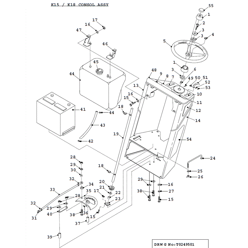 Countax K Series Lawn Tractor 1995 (1995) Parts Diagram, K18 Consol