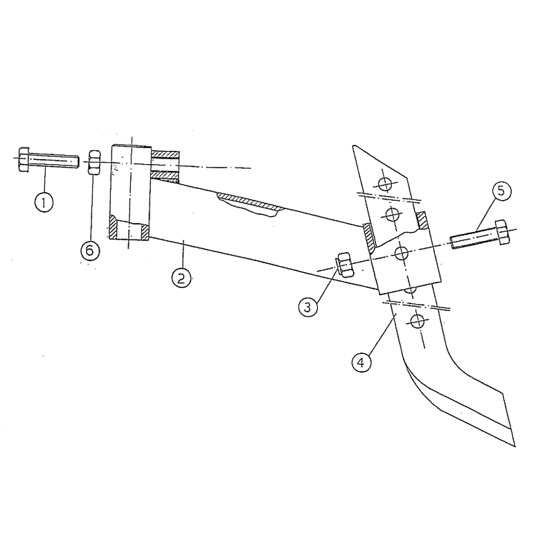 Bertolini 208 (208) Parts Diagram, Set drag bar