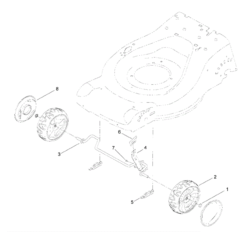 Hayter R48 Recycling (446) (446F310000001 - 446F310999999) Parts Diagram, Front Wheel Assembly