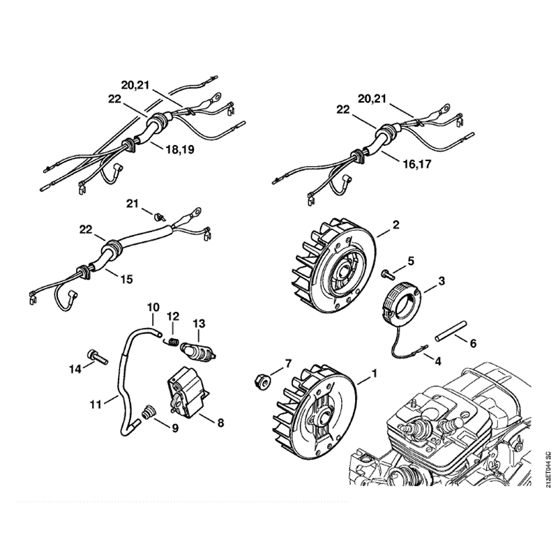 Stihl Ms 361 Chainsaw  Ms361  Parts Diagram  Ignition