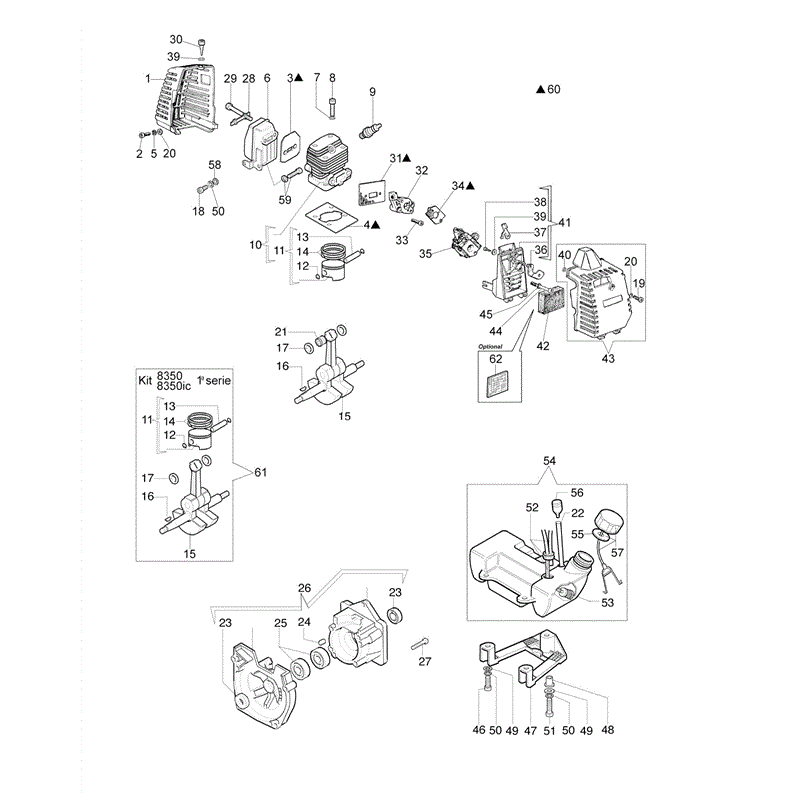 Efco 8350IC (2009) Parts Diagram, Page 1