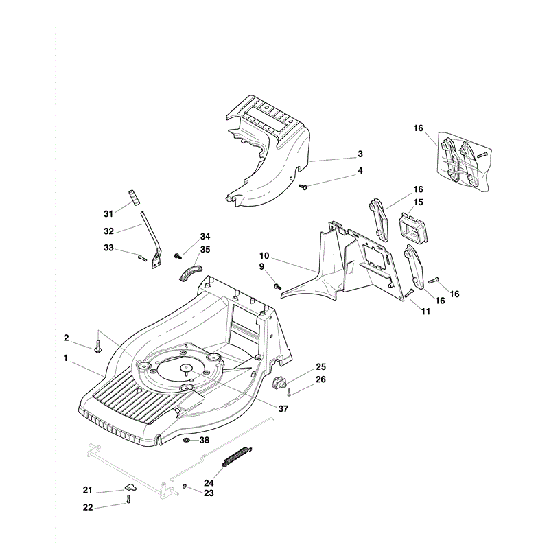Mountfield SP555 (Honda GCV160) (2010) Parts Diagram, Page 1