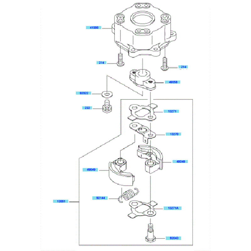 Kawasaki KHS750A  (HB750B-BS50) Parts Diagram, PTO Equipment