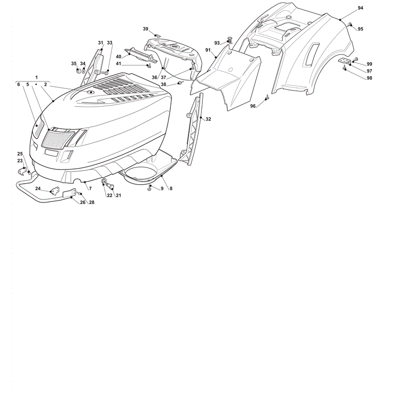 Castel / Twincut / Lawnking PT170HD (2012) Parts Diagram, Body