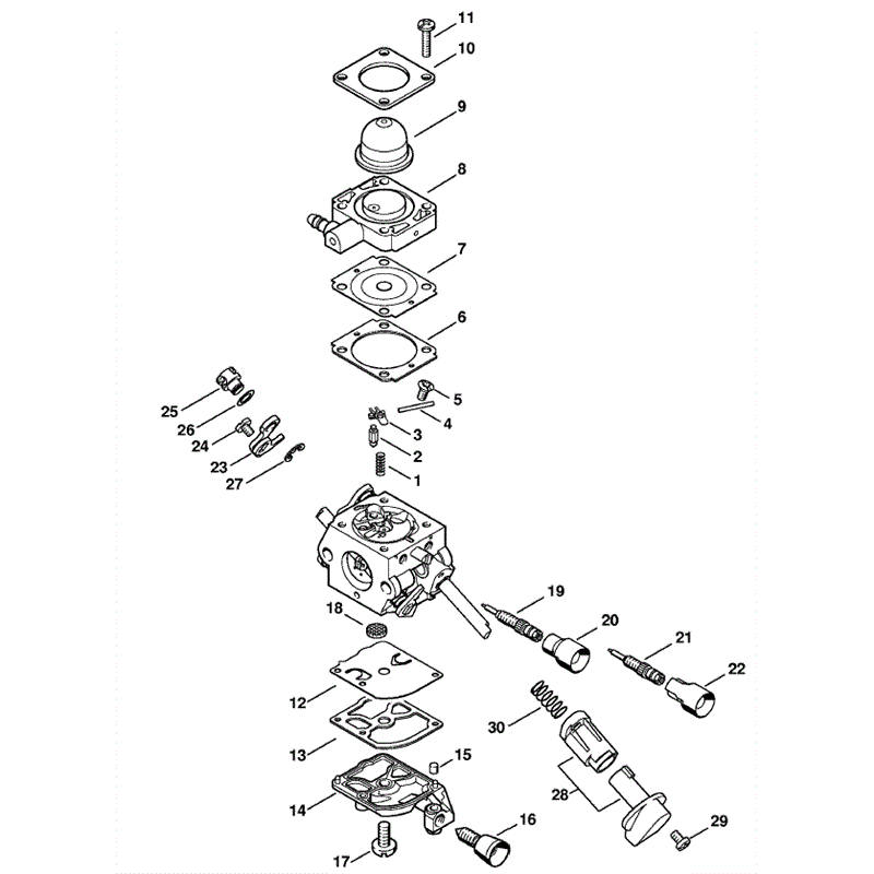 Stihl FS 56 BRUSHCUTTER (FS56R) Parts Diagram, Carburetor C1M-S145